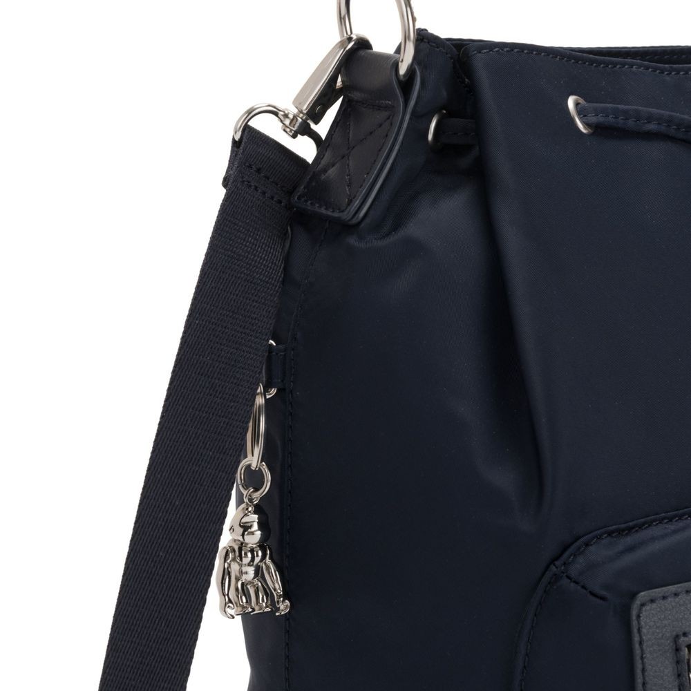 Kipling VIOLET Medium Backpack modifiable to shoulderbag Real Blue Twill.