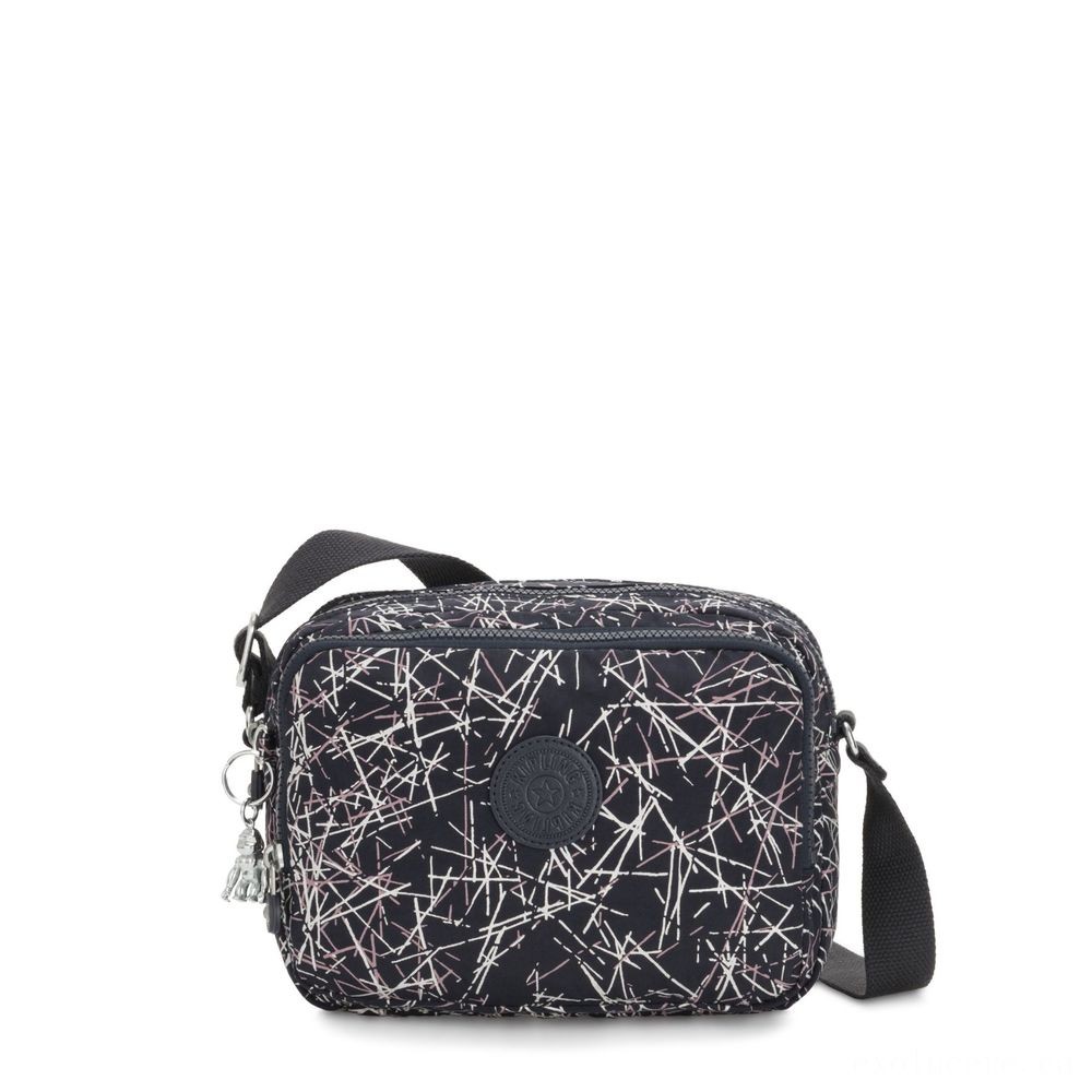 Kipling SILEN Small All Over Body System Purse Naval Force Stick Print.