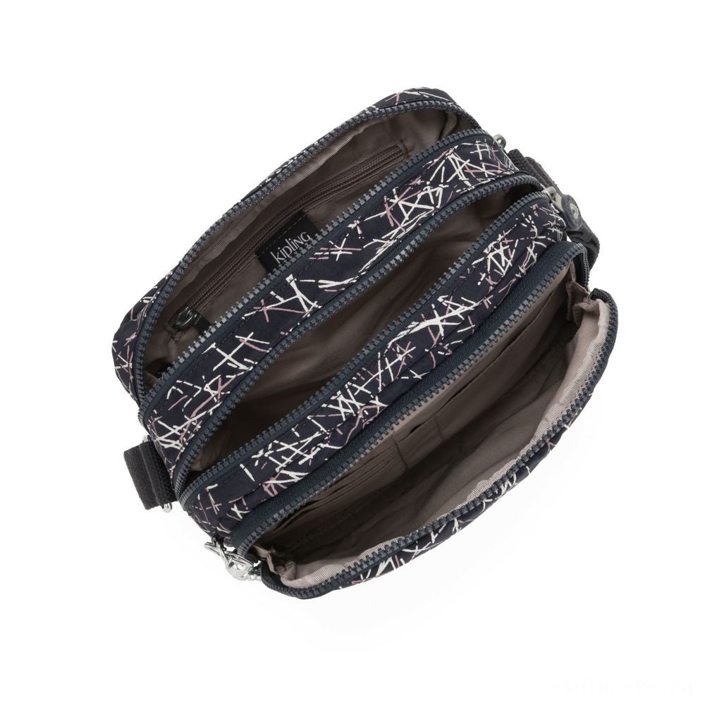 Kipling SILEN Small Throughout Physical Body Purse Naval Force Stick Print.