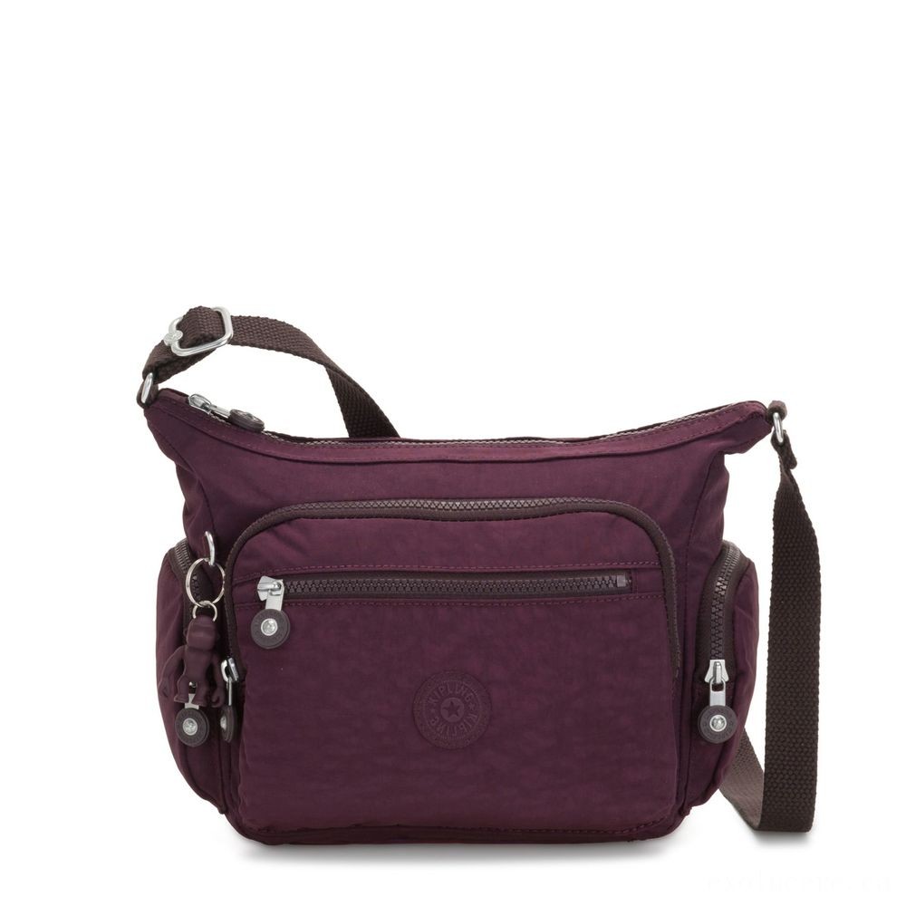 Father's Day Sale - Kipling GABBIE S Crossbody Bag along with Phone Compartment Dark Plum. - Anniversary Sale-A-Bration:£32