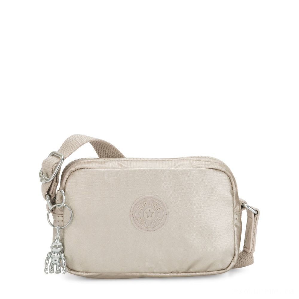 Kipling SOUTA Small Crossbody with Changeable Shoulder Band Cloud Steel Gifting.