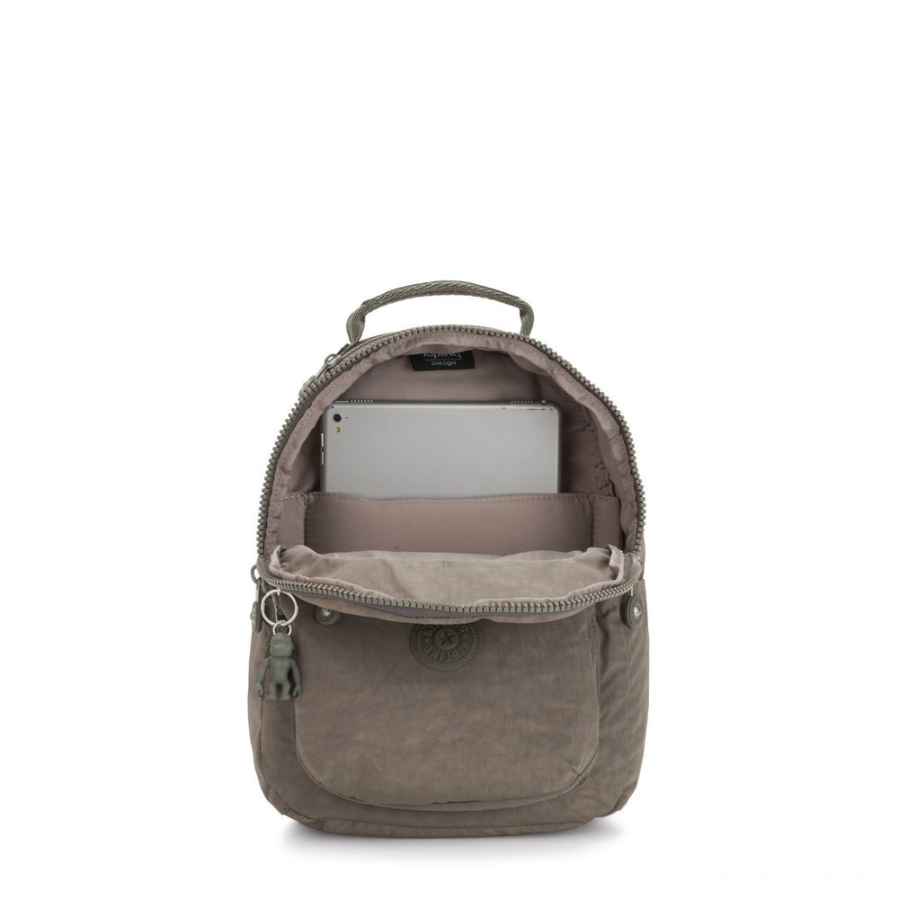 Kipling SEOUL S Little Backpack along with Tablet Chamber Seagrass.