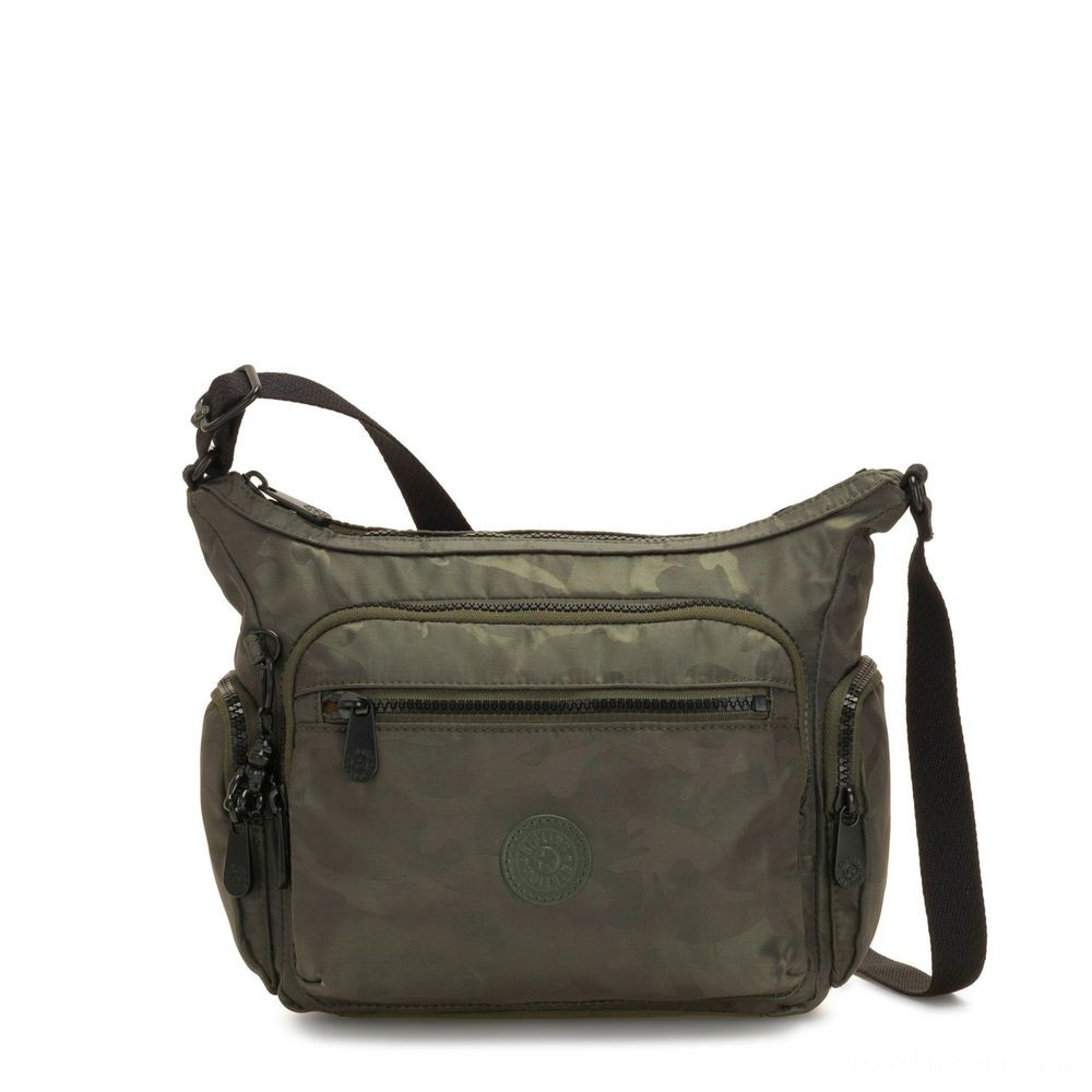 Insider Sale - Kipling GABBIE S Crossbody Bag with Phone Chamber Silk Camouflage. - Black Friday Frenzy:£34