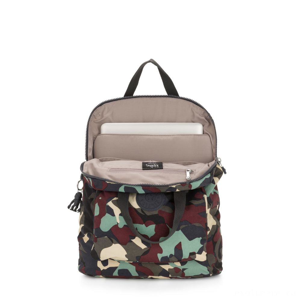 Mother's Day Sale - Kipling KAZUKI Sizable 2-in-1 Shoulderbag and Knapsack Camo Sizable. - One-Day:£44