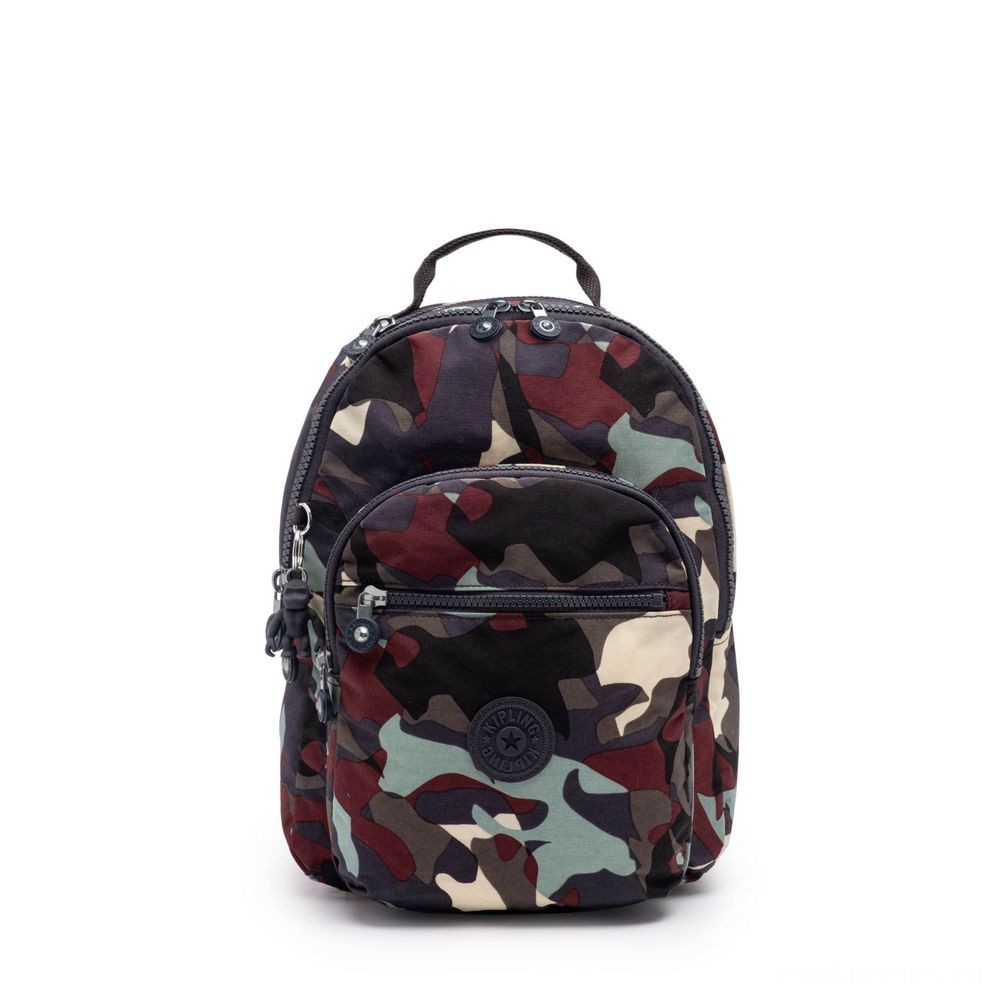 Kipling SEOUL S Small Knapsack along with Tablet Compartment Camo Big.