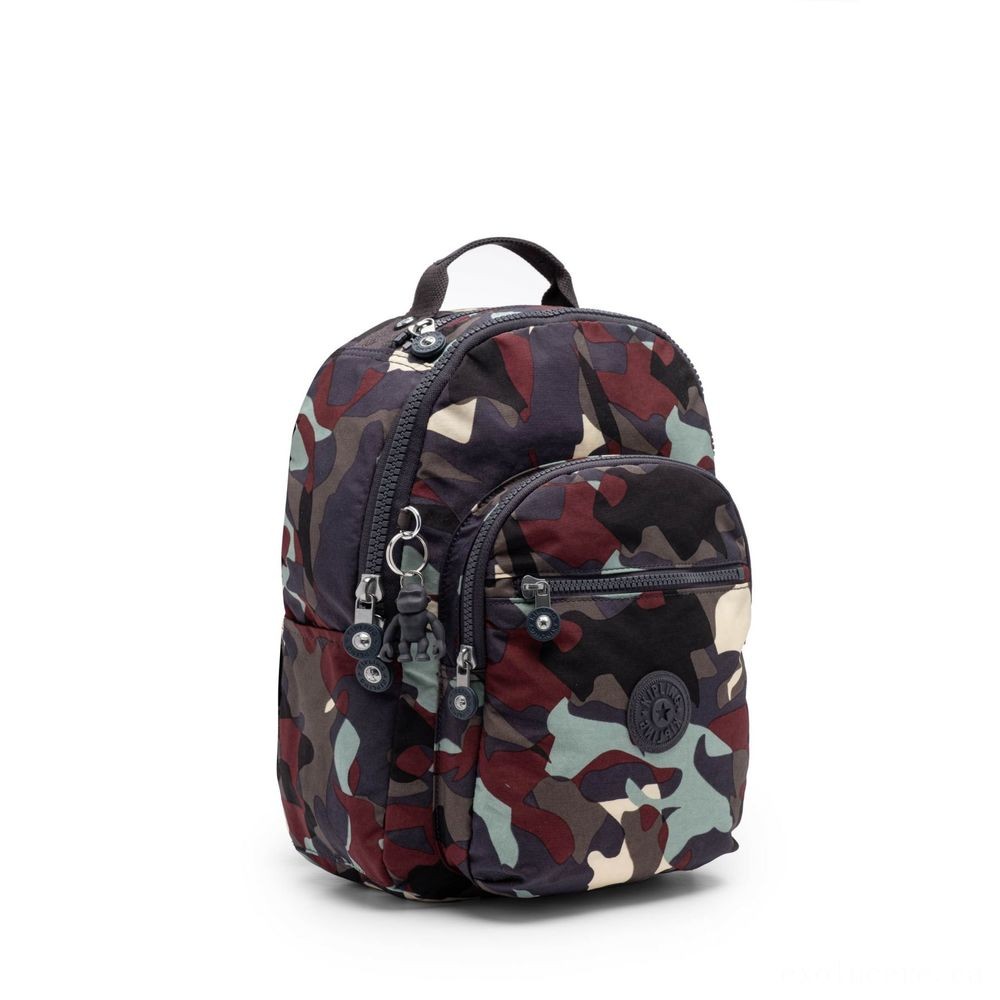 All Sales Final - Kipling SEOUL S Small Backpack with Tablet Computer Compartment Camo Huge. - Frenzy Fest:£37