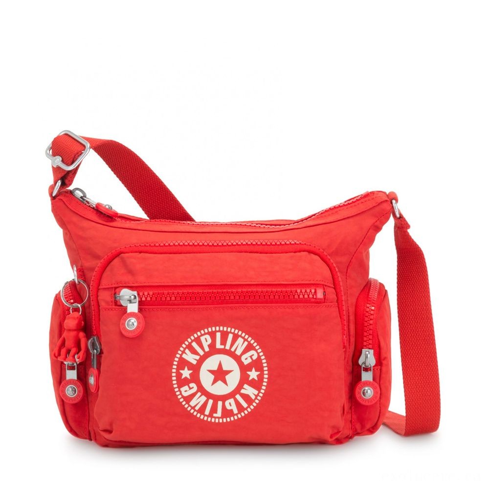 Final Sale - Kipling GABBIE S Crossbody Bag with Phone Compartment Energetic Red NC. - Frenzy Fest:£21[libag5122nk]