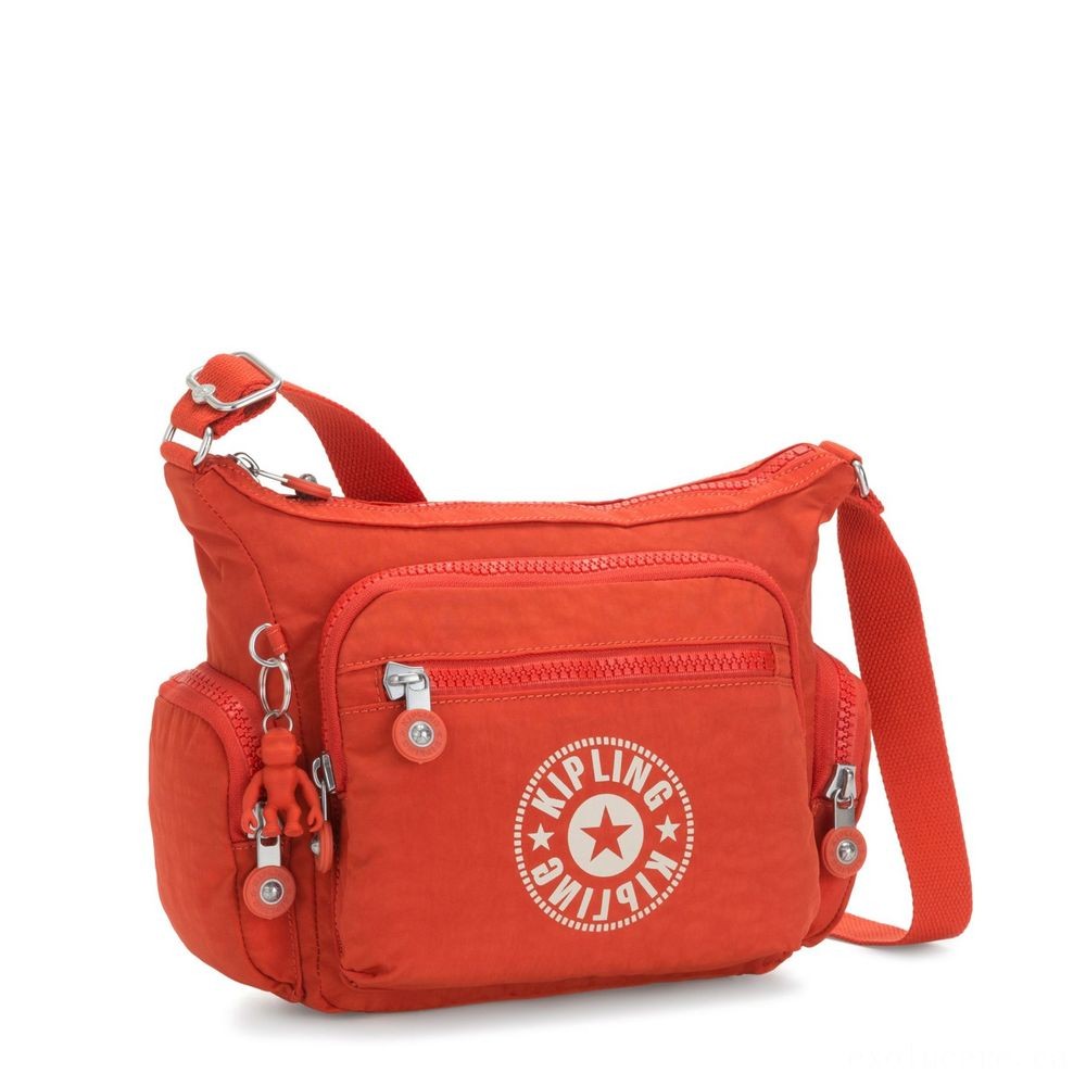 Two for One - Kipling GABBIE S Crossbody Bag with Phone Compartment Funky Orange Nc. - Back-to-School Bonanza:£32
