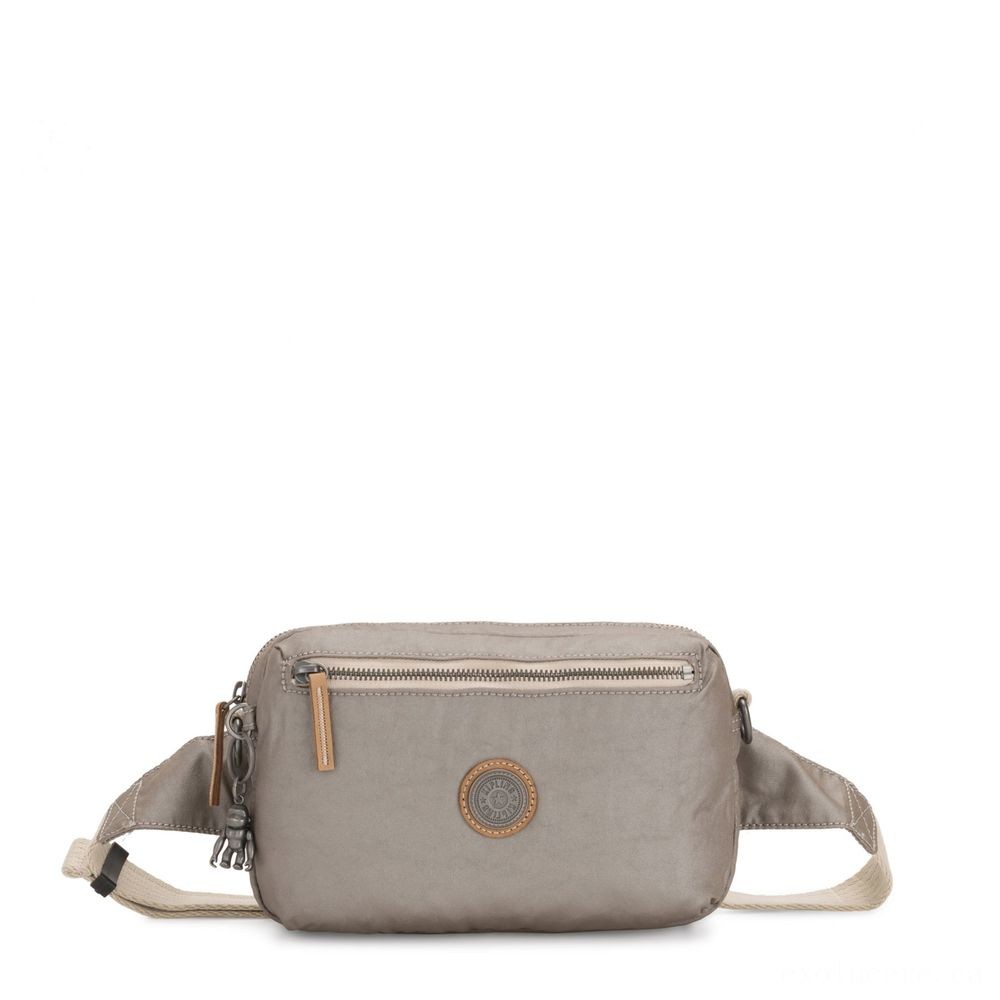 Kipling HALIMA 2-in-1 Modifiable Crossbody and also Bumbag Fungi Metal.