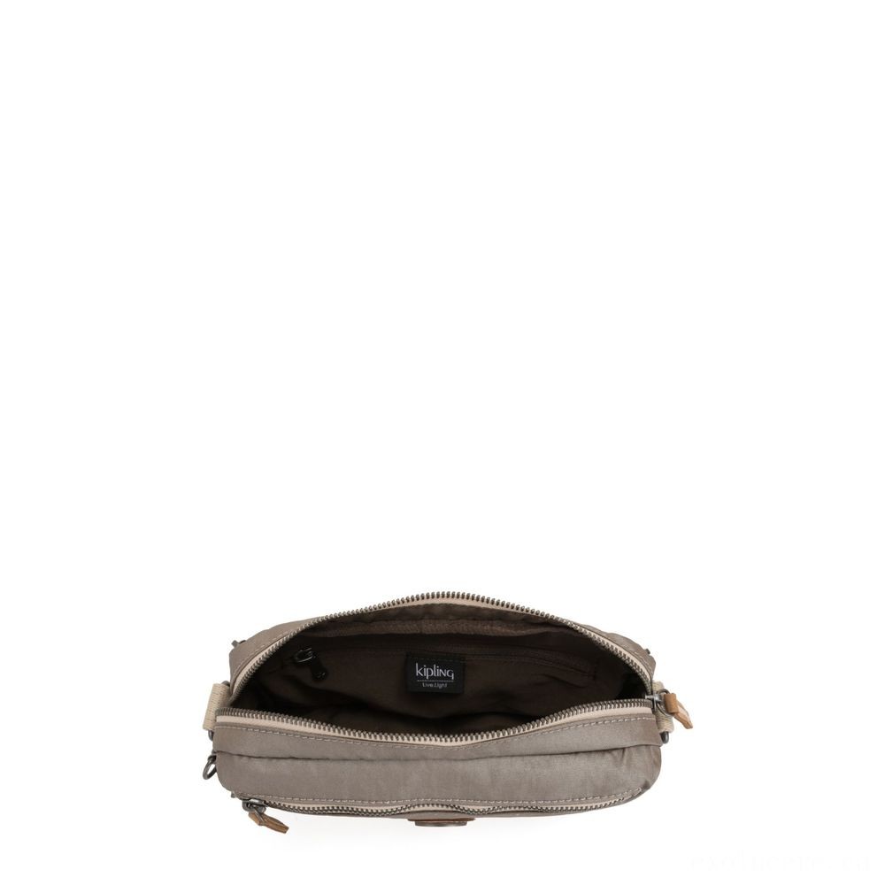 Warehouse Sale - Kipling HALIMA 2-in-1 Exchangeable Crossbody and also Bumbag Fungus Metal. - Half-Price Hootenanny:£32