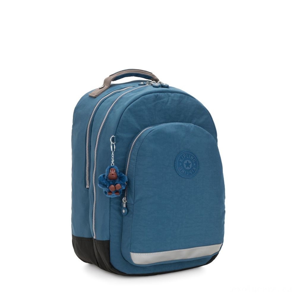 Kipling CLASS area Sizable knapsack along with laptop protection Mystic Blue.
