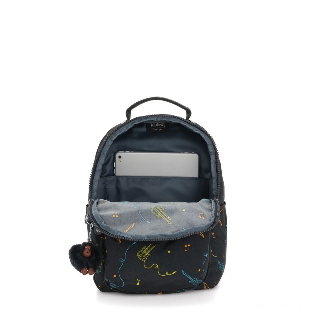 Kipling SEOUL S Small backpack with tablet protection Stone On.