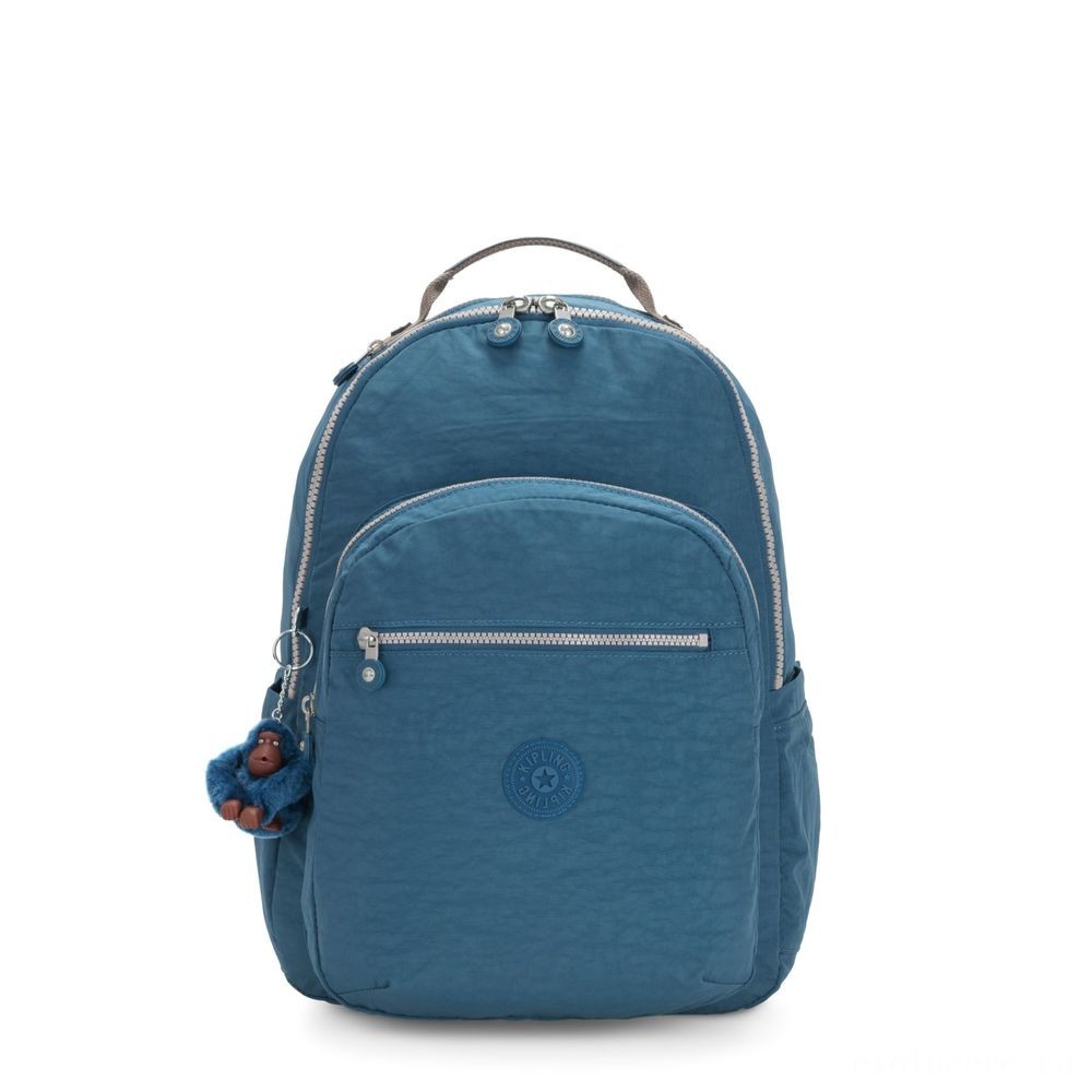 Kipling SEOUL Large Backpack along with Notebook Security Mystic Blue.