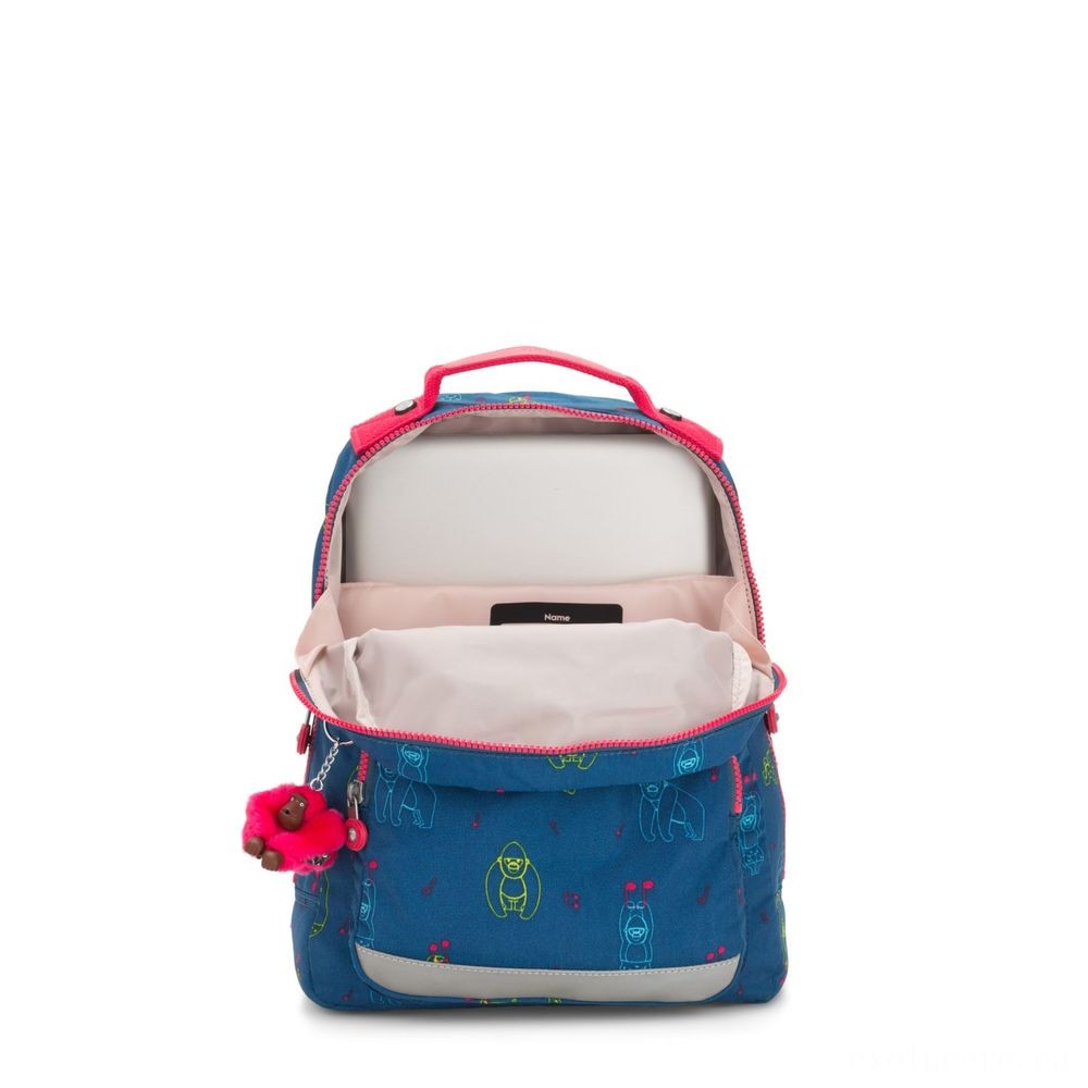 Kipling Lesson SPACE S Small backpack with laptop security Rocking Monkey.
