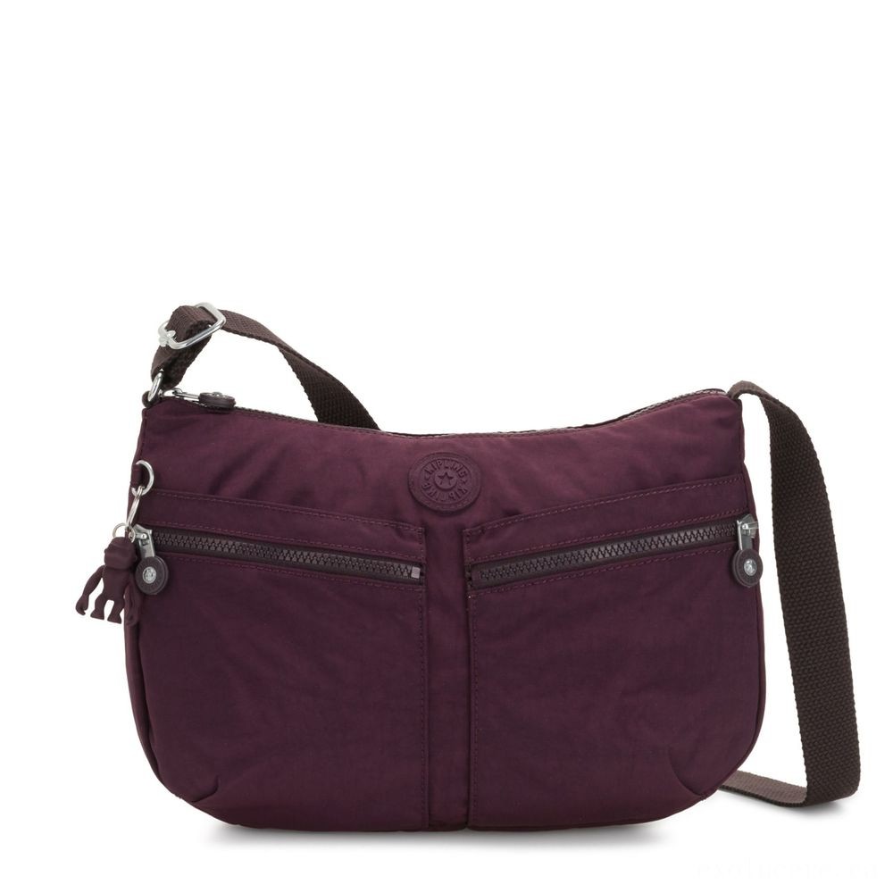 Kipling IZELLAH Channel Throughout Physical Body Purse Sulky Plum