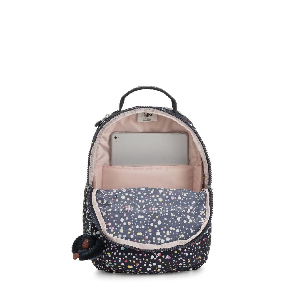 Kipling SEOUL S Tiny backpack along with tablet security Pleased Dot Print.