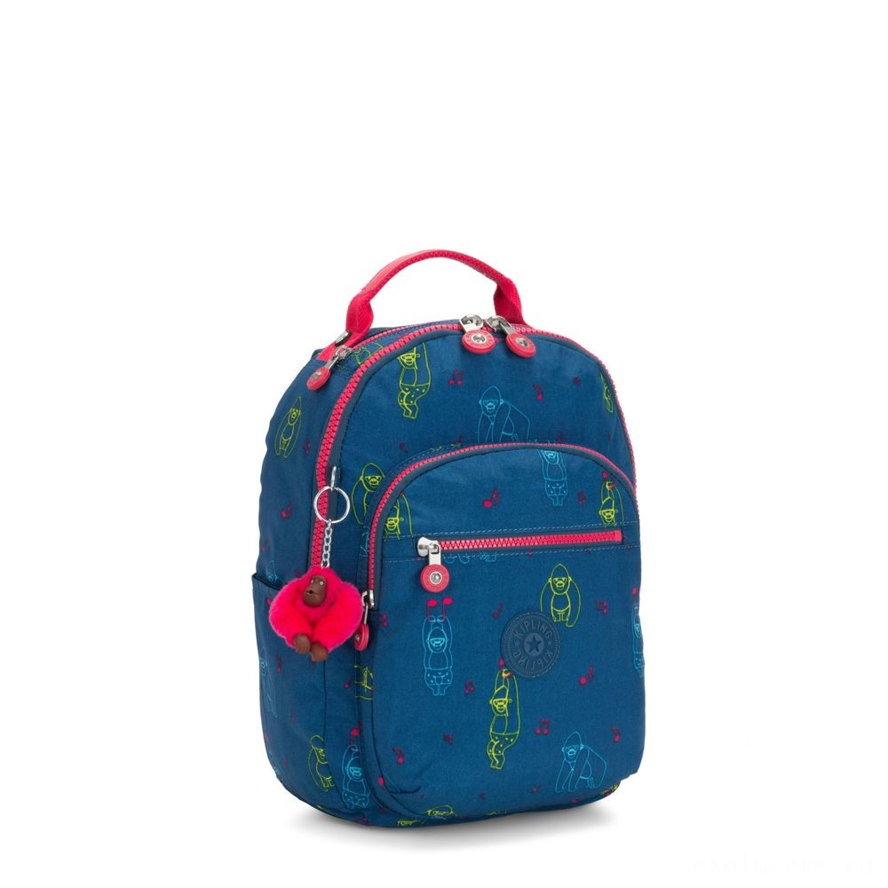 Kipling SEOUL S Tiny backpack with tablet computer protection Festive Monkey.