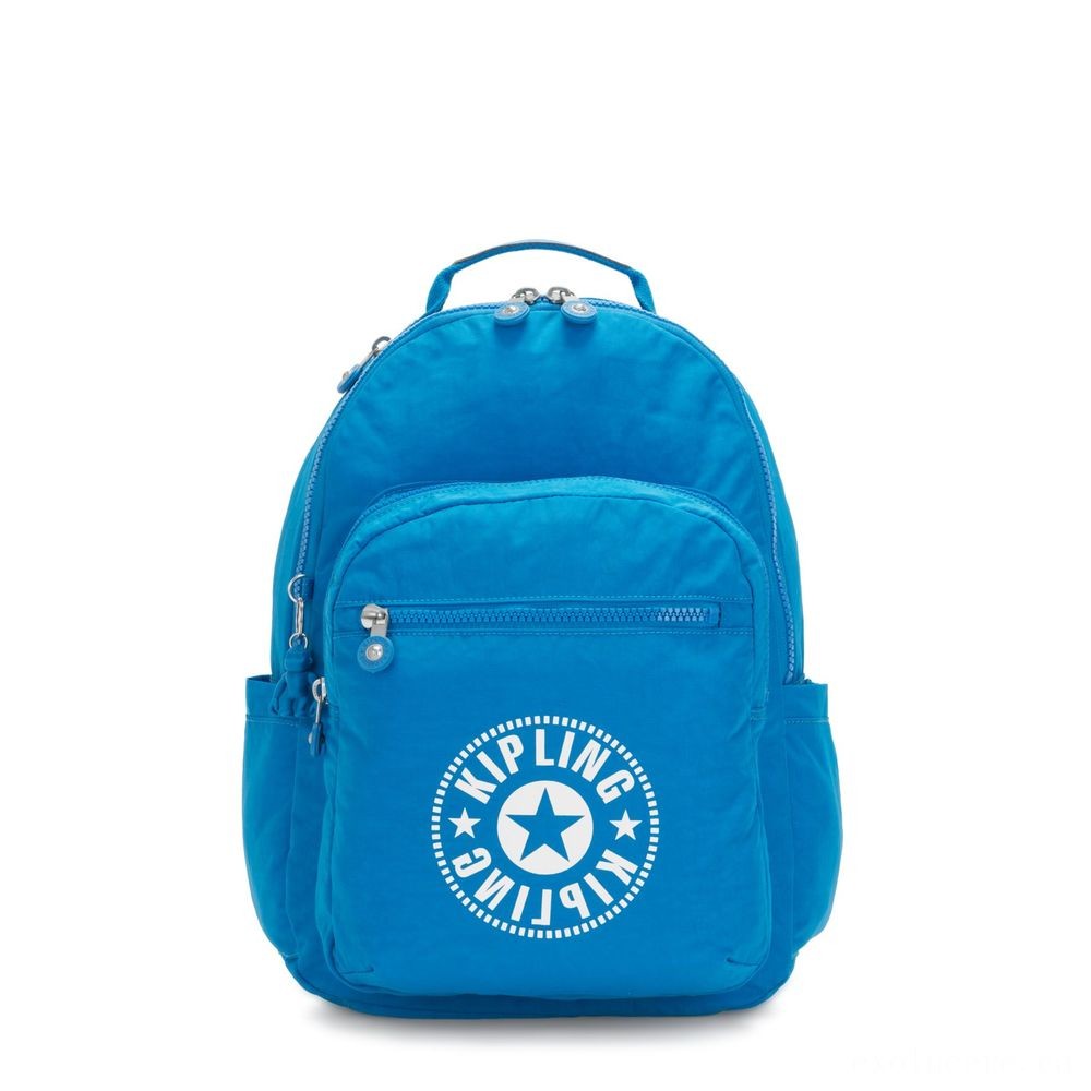 Kipling SEOUL Water Repellent Backpack along with Laptop Computer Area Methyl Blue Nc.