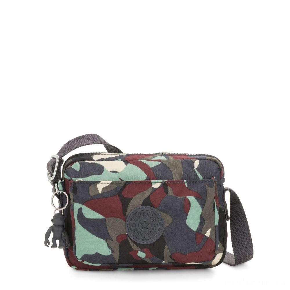  Kipling ABANU Mini Crossbody Bag with Changeable Shoulder Band Camouflage Huge.