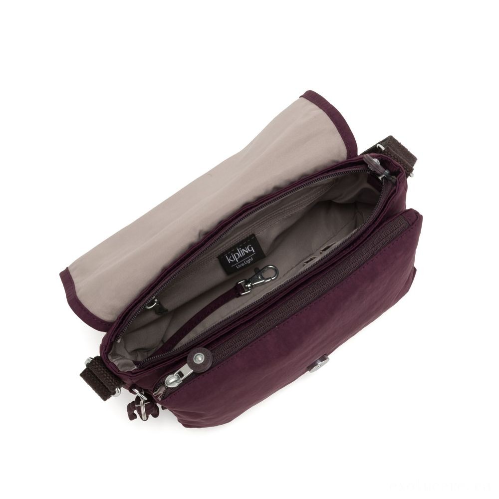 Up to 90% Off - Kipling NITANY Channel Crossbody Bag Dark Plum. - Two-for-One Tuesday:£28[jcbag5165ba]