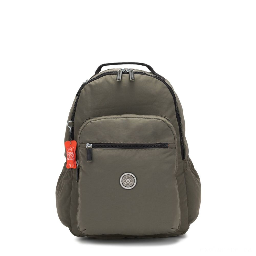 Kipling SEOUL GO Huge backpack with laptop pc protection Cool Moss.