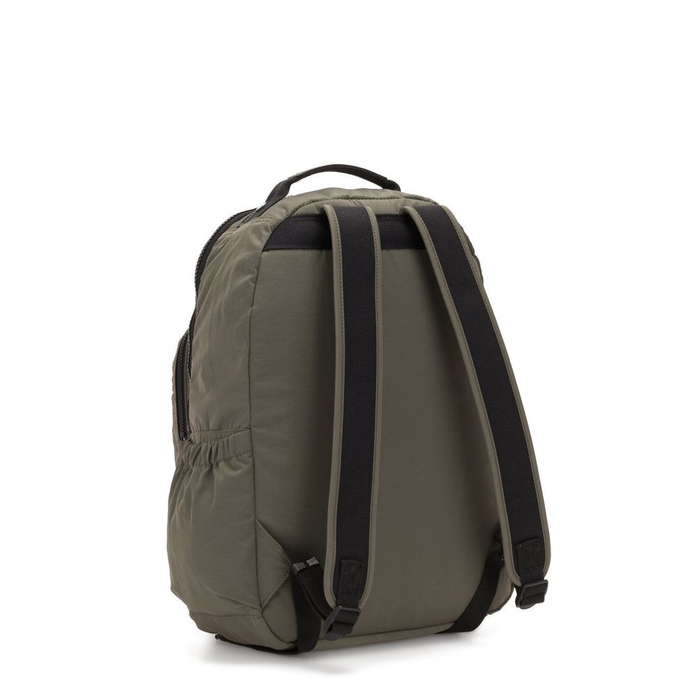 Cyber Monday Week Sale - Kipling SEOUL GO Sizable knapsack along with notebook protection Cool Moss. - Frenzy:£50