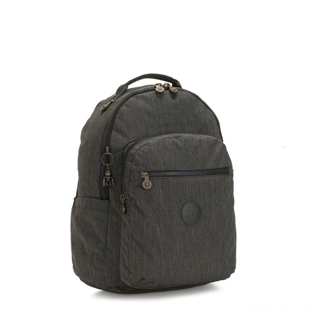 Kipling SEOUL Sizable knapsack along with Notebook Protection Black Indigo.