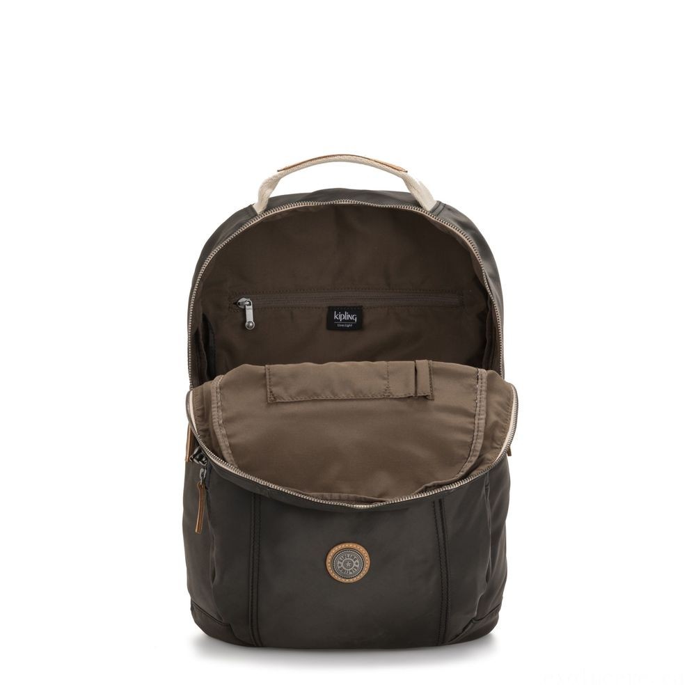 Kipling TROY Huge Backpack along with padded laptop chamber Delicate Black.