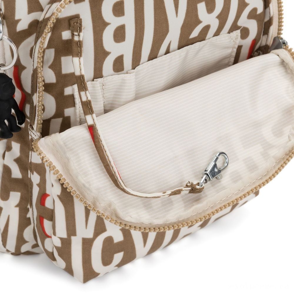 Kipling SEOUL S Tiny Bag along with Tablet Compartment Center Print.