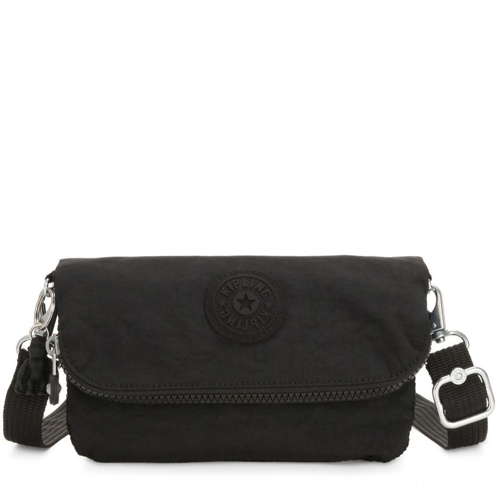 August Back to School Sale - Kipling IBRI Medium 2 in 1 Crossbody as well as Bag Accurate Black Female Strap - Sale-A-Thon Spectacular:£29[labag5179ma]