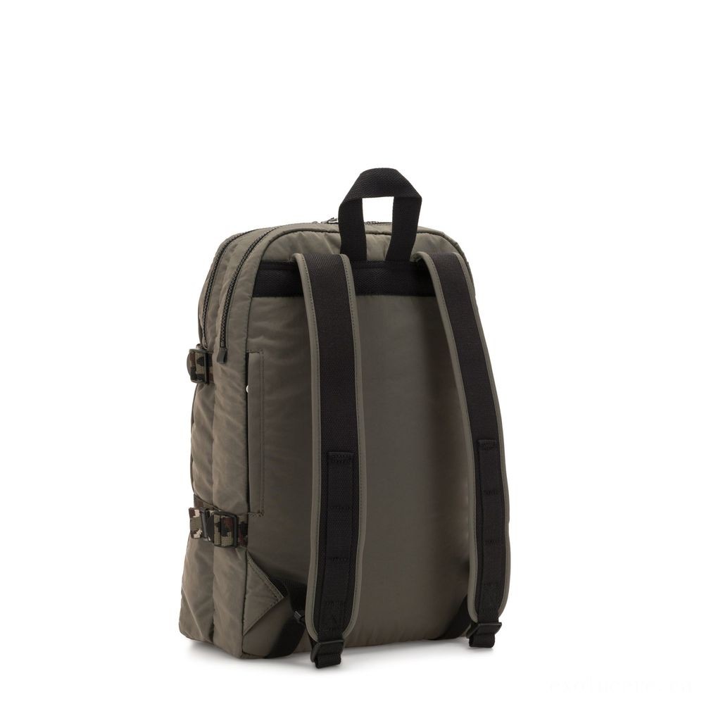 Early Bird Sale - Kipling TAMIKO Medium knapsack along with clasp attachment as well as notebook protection Cool Moss C. - Summer Savings Shindig:£44[labag5188ma]