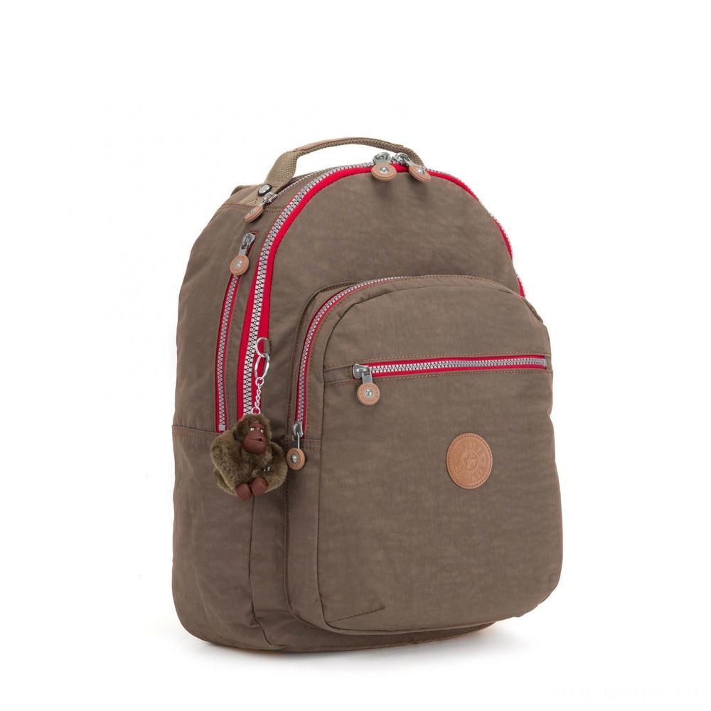 Kipling CLAS SEOUL Sizable bag with Laptop computer Defense Accurate Light Tan C.