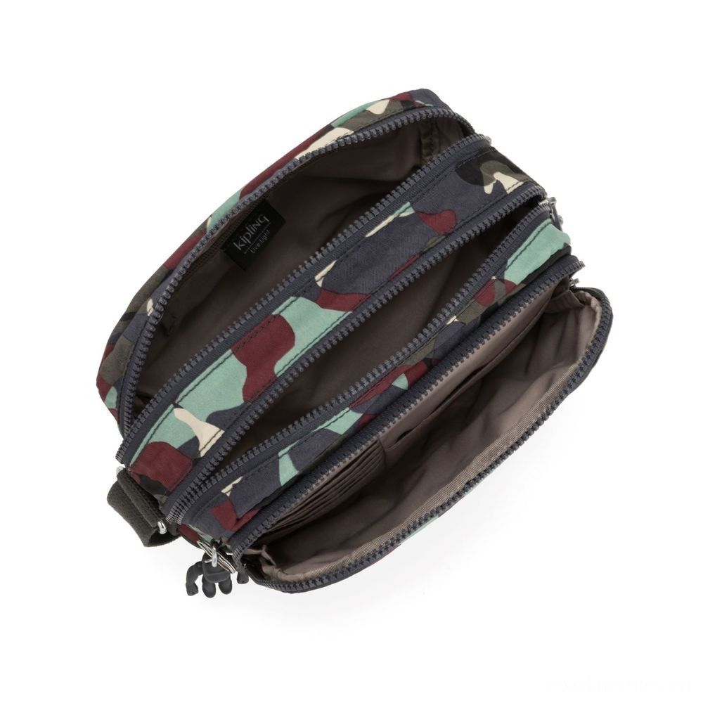 Closeout Sale - Kipling SILEN Small Across Body System Handbag Camouflage Large. - Back-to-School Bonanza:£41[labag5204ma]