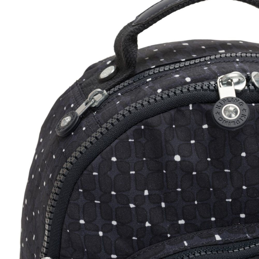 Kipling SEOUL S Small Backpack along with Tablet Chamber Ceramic Tile Print.