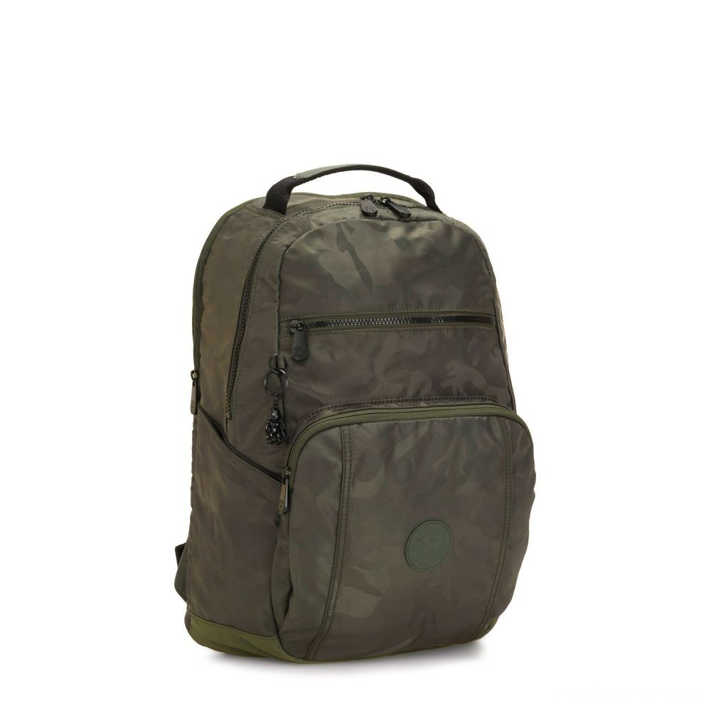 Kipling TROY Sizable Bag along with padded laptop chamber Silk Camouflage.