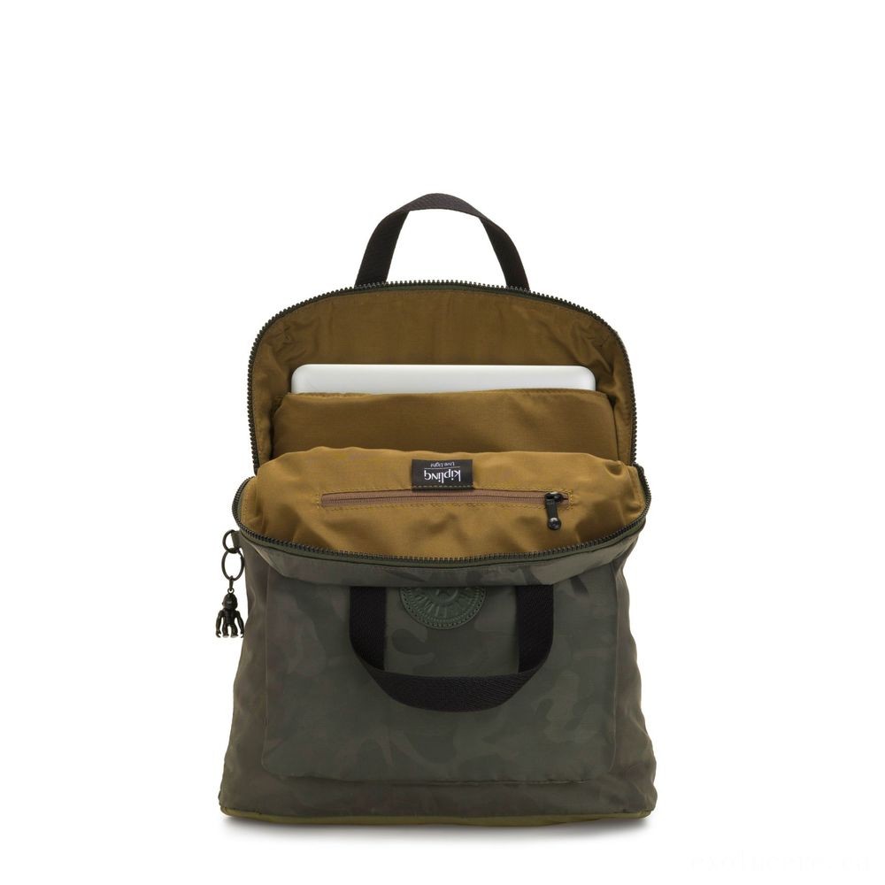 Kipling KAZUKI Large 2-in-1 Shoulderbag and Backpack Silk Camo.
