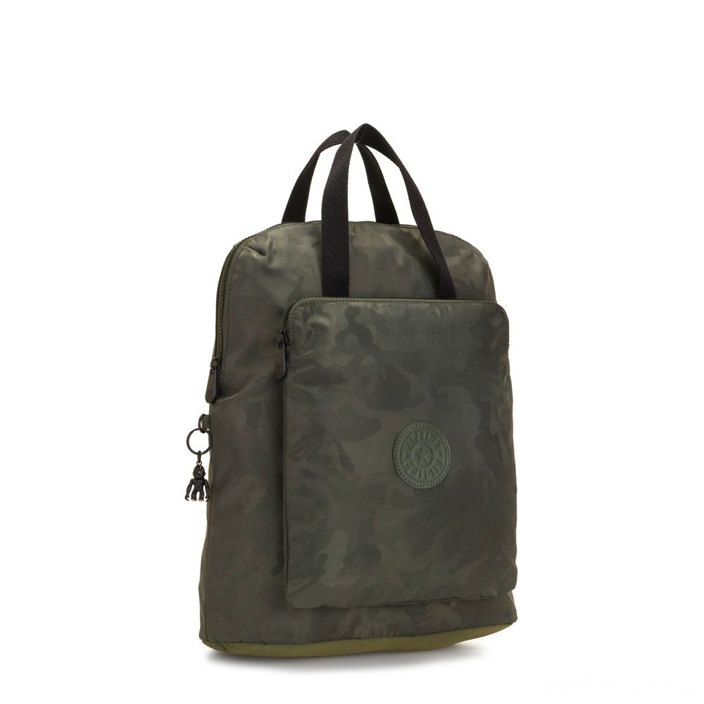 Kipling KAZUKI Huge 2-in-1 Shoulderbag and Backpack Silk Camouflage.