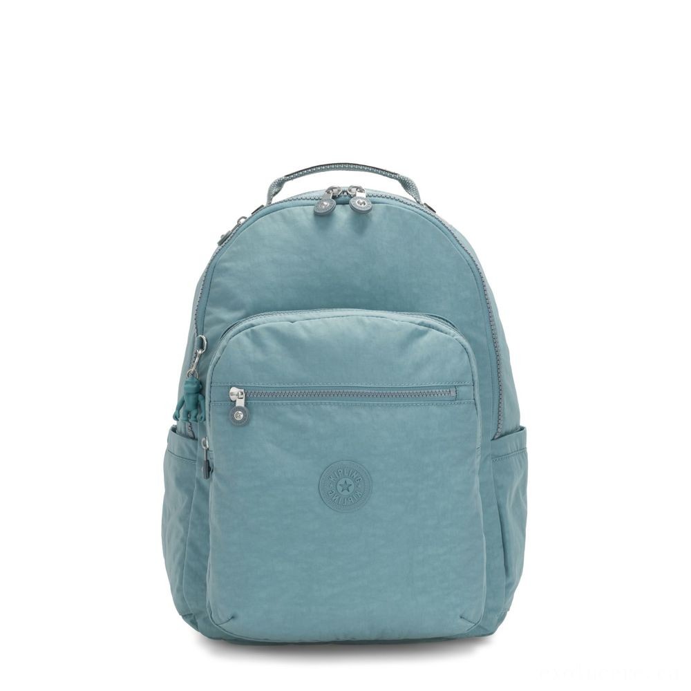 Kipling SEOUL Huge backpack along with Laptop pc Security Aqua Frost.