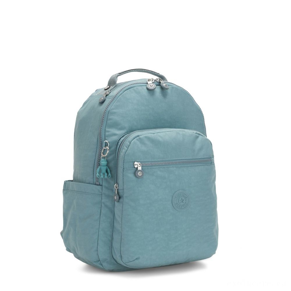 Kipling SEOUL Large backpack along with Notebook Protection Aqua Freeze.