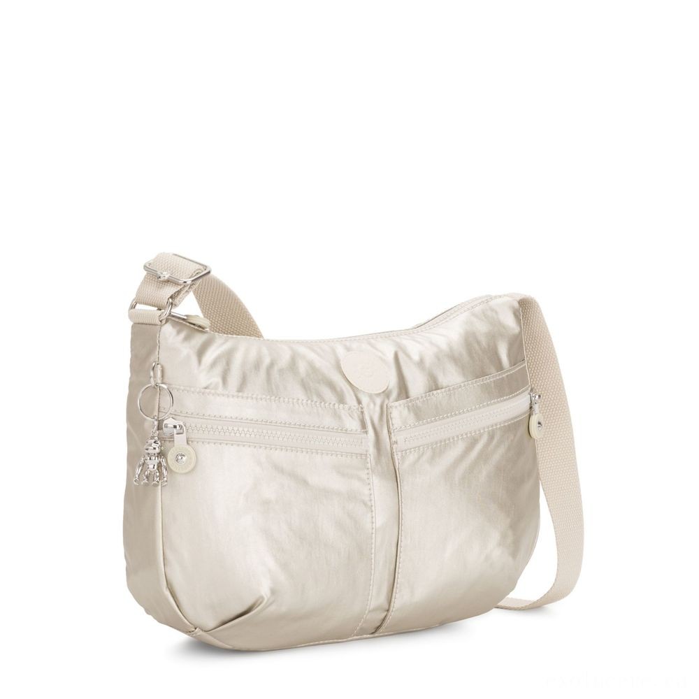 Up to 90% Off - Kipling IZELLAH Channel Throughout Body Purse Cloud Metallic - Fourth of July Fire Sale:£37[chbag5220ar]