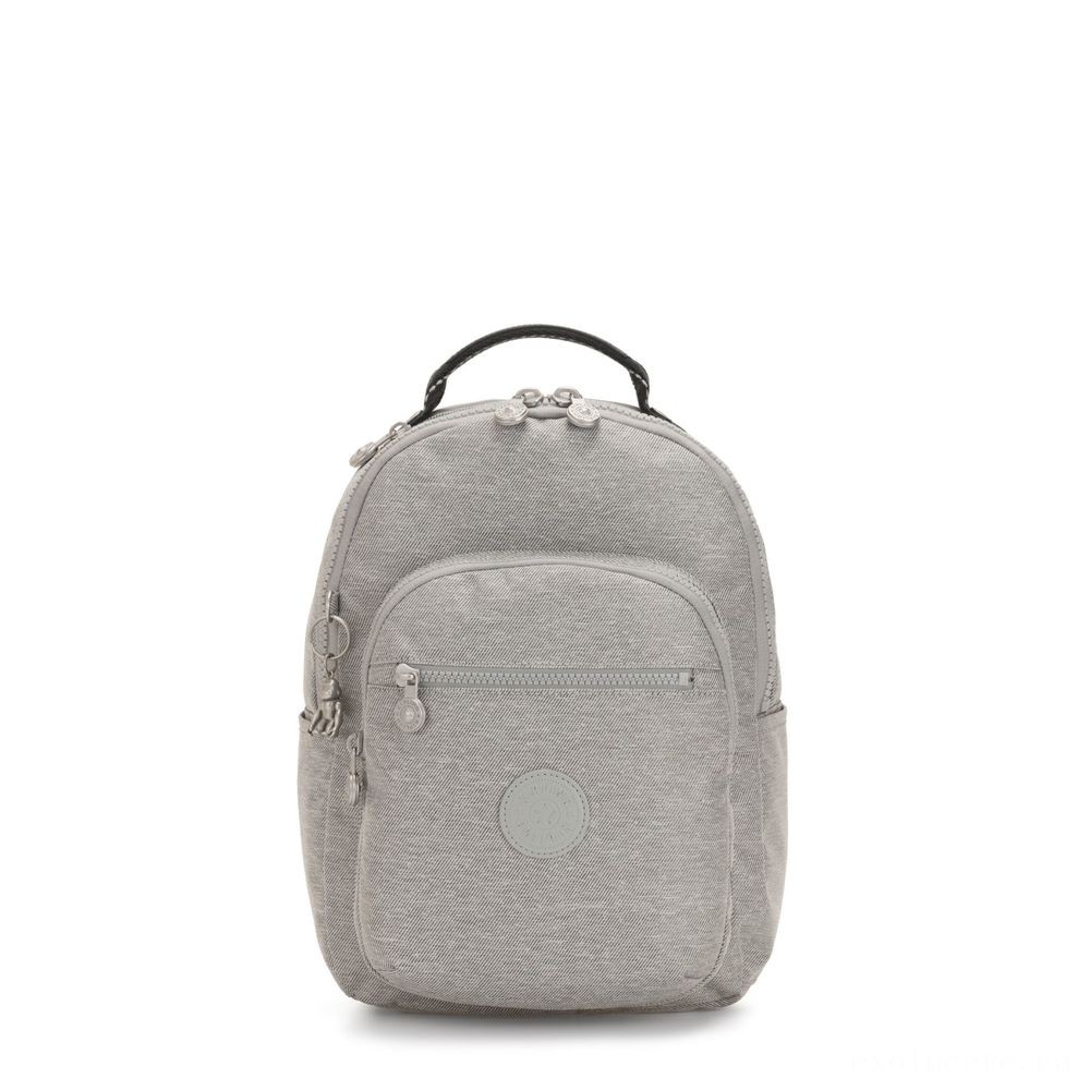 Two for One - Kipling SEOUL S Little Backpack along with Tablet Chamber Chalk Grey. - Black Friday Frenzy:£29[libag5223nk]