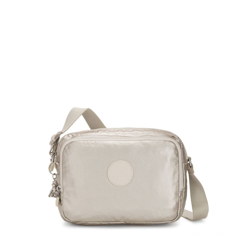 Year-End Clearance Sale - Kipling SILEN Small Throughout Physical Body Handbag Cloud Metallic. - Two-for-One:£41[albag5226co]