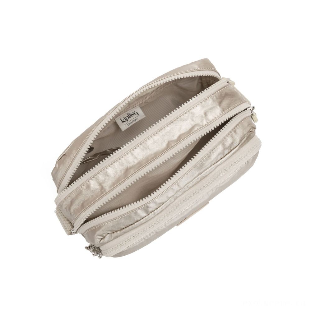 July 4th Sale - Kipling SILEN Small All Over Physical Body Shoulder Bag Cloud Metallic. - Anniversary Sale-A-Bration:£38