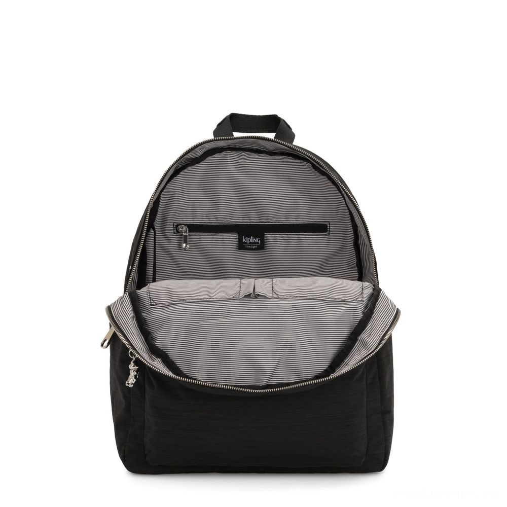 January Clearance Sale - Kipling CITRINE Huge Backpack with Laptop/Tablet Chamber Black Dazz. - Markdown Mardi Gras:£54