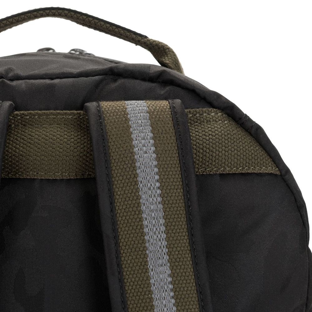 Kipling SEOUL GO Sizable bag along with laptop protection Camouflage Black.