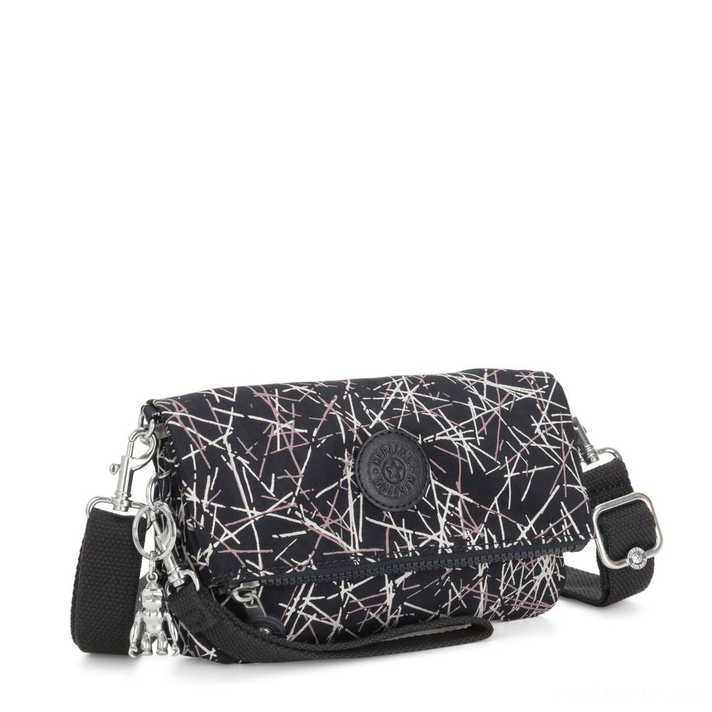 Markdown Madness - Kipling LYNNE Small crossbody Convertible to Bum Bag Naval Force Stick Publish. - Valentine's Day Value-Packed Variety Show:£28[cobag5239li]