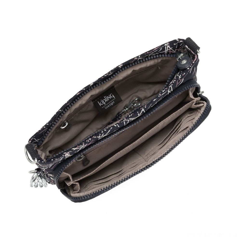 Kipling MYRTE Small 2 in 1 Crossbody and also Pouch Naval Force Stick Publish.