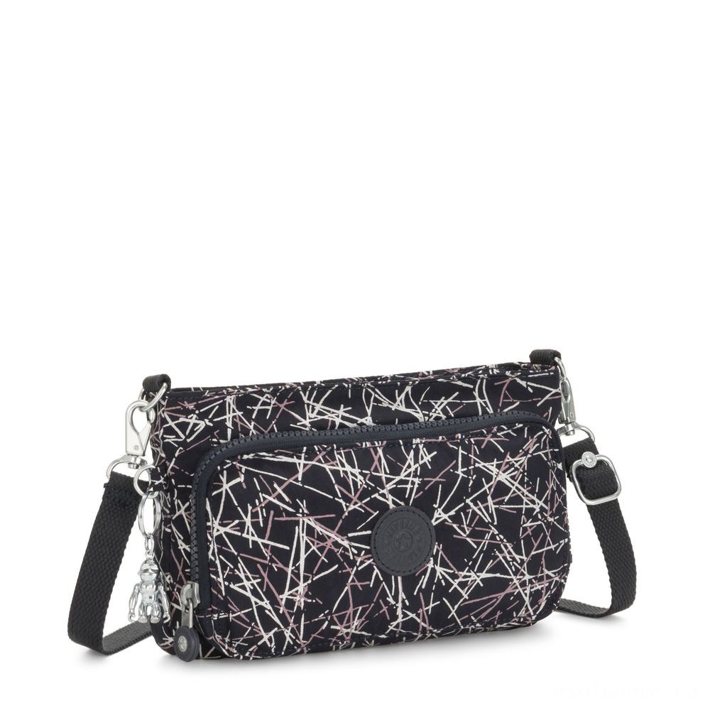 Mega Sale - Kipling MYRTE Small 2 in 1 Crossbody and Pouch Naval Force Stick Imprint. - Sale-A-Thon Spectacular:£35