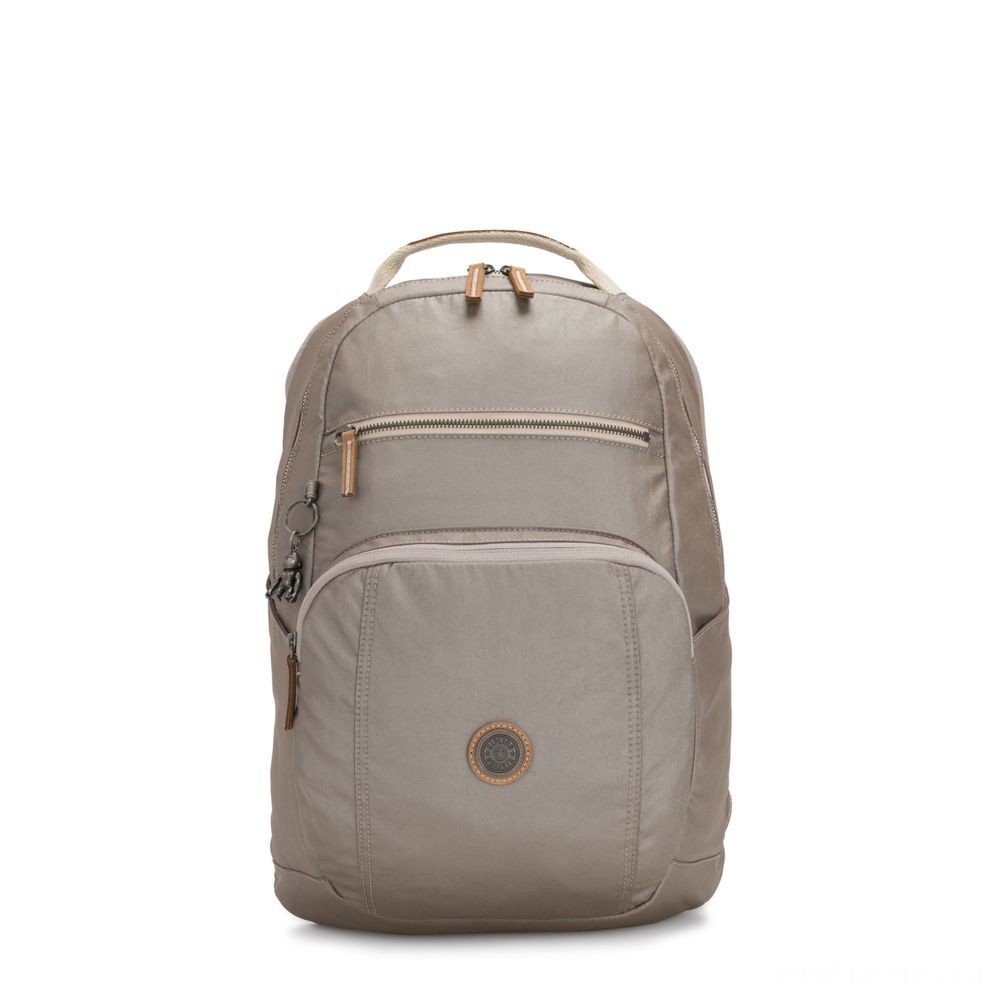 Kipling TROY Large Backpack with cushioned laptop computer chamber Fungus Steel.
