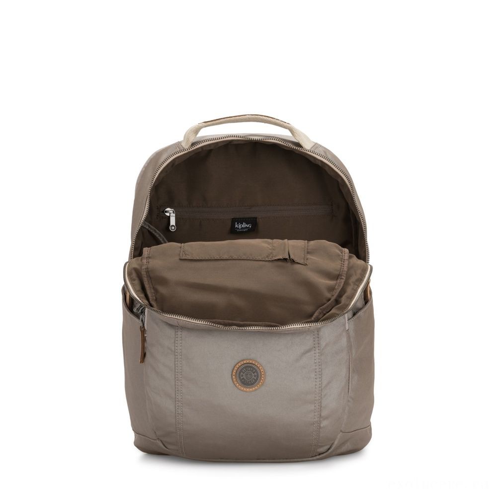 Kipling TROY Large Bag with cushioned laptop computer compartment Fungus Steel.